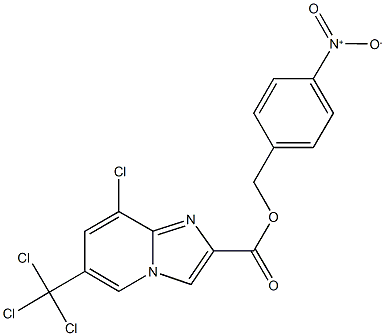 4-nitrobenzyl 8-chloro-6-(trichloromethyl)imidazo[1,2-a]pyridine-2-carboxylate Struktur