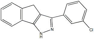 3-(3-chlorophenyl)-1,4-dihydroindeno[1,2-c]pyrazole Struktur