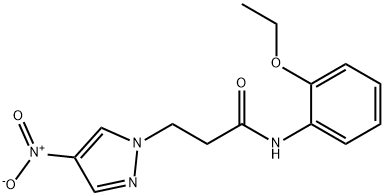 N-(2-ethoxyphenyl)-3-{4-nitro-1H-pyrazol-1-yl}propanamide Struktur