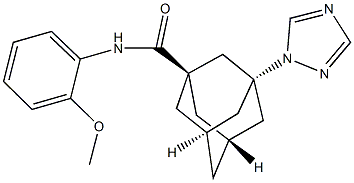 N-(2-methoxyphenyl)-3-(1H-1,2,4-triazol-1-yl)-1-adamantanecarboxamide Struktur