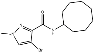 4-bromo-N-cyclooctyl-1-methyl-1H-pyrazole-3-carboxamide Struktur