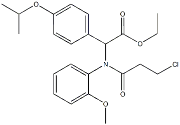 ethyl [(3-chloropropanoyl)-2-methoxyanilino](4-isopropoxyphenyl)acetate Struktur