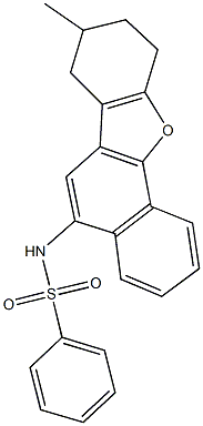 N-(8-methyl-7,8,9,10-tetrahydronaphtho[1,2-b][1]benzofuran-5-yl)benzenesulfonamide Struktur