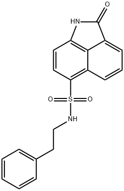 2-oxo-N-(2-phenylethyl)-1,2-dihydrobenzo[cd]indole-6-sulfonamide Struktur