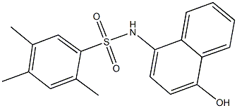 N-(4-hydroxy-1-naphthyl)-2,4,5-trimethylbenzenesulfonamide Struktur