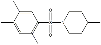 4-methyl-1-[(2,4,5-trimethylphenyl)sulfonyl]piperidine Struktur