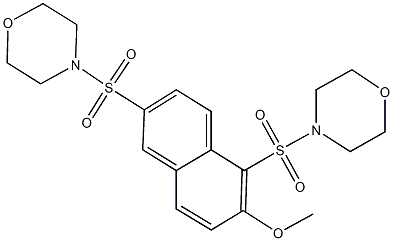 1,6-bis(4-morpholinylsulfonyl)-2-naphthyl methyl ether Struktur