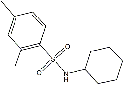 N-cyclohexyl-2,4-dimethylbenzenesulfonamide Struktur