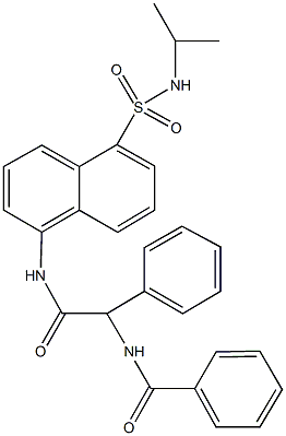 N-[2-({5-[(isopropylamino)sulfonyl]-1-naphthyl}amino)-2-oxo-1-phenylethyl]benzamide Struktur