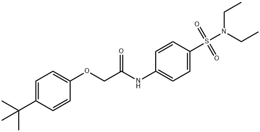 2-(4-tert-butylphenoxy)-N-{4-[(diethylamino)sulfonyl]phenyl}acetamide Struktur