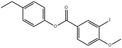 4-ethylphenyl 3-iodo-4-methoxybenzoate Struktur