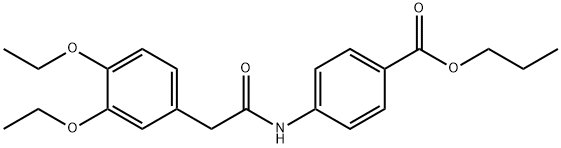 propyl 4-{[(3,4-diethoxyphenyl)acetyl]amino}benzoate Struktur