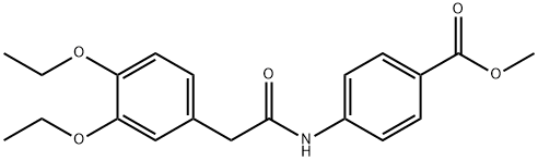 methyl 4-{[(3,4-diethoxyphenyl)acetyl]amino}benzoate Struktur