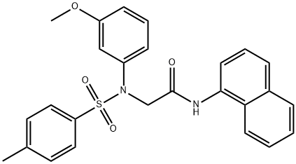 2-{3-methoxy[(4-methylphenyl)sulfonyl]anilino}-N-(1-naphthyl)acetamide Struktur