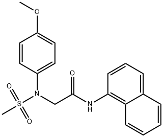 2-[4-methoxy(methylsulfonyl)anilino]-N-(1-naphthyl)acetamide Struktur