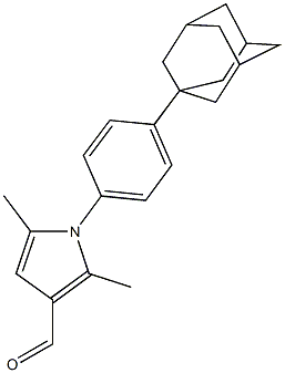 1-[4-(1-adamantyl)phenyl]-2,5-dimethyl-1H-pyrrole-3-carbaldehyde Struktur