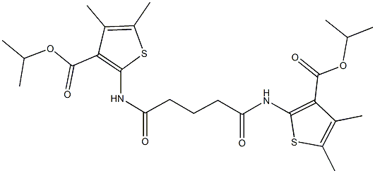 isopropyl 2-[(5-{[3-(isopropoxycarbonyl)-4,5-dimethyl-2-thienyl]amino}-5-oxopentanoyl)amino]-4,5-dimethyl-3-thiophenecarboxylate Struktur