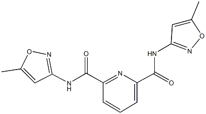 N~2~,N~6~-bis(5-methyl-3-isoxazolyl)-2,6-pyridinedicarboxamide Struktur