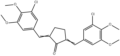 2,5-bis(3-chloro-4,5-dimethoxybenzylidene)cyclopentanone Struktur