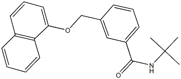 N-(tert-butyl)-3-[(1-naphthyloxy)methyl]benzamide Struktur