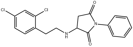 3-{[2-(2,4-dichlorophenyl)ethyl]amino}-1-phenyl-2,5-pyrrolidinedione Struktur