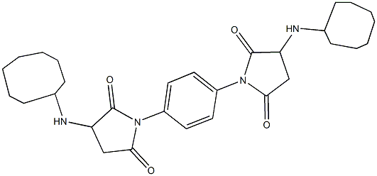 3-(cyclooctylamino)-1-{4-[3-(cyclooctylamino)-2,5-dioxo-1-pyrrolidinyl]phenyl}-2,5-pyrrolidinedione Struktur