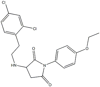 3-{[2-(2,4-dichlorophenyl)ethyl]amino}-1-(4-ethoxyphenyl)-2,5-pyrrolidinedione Struktur