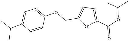 isopropyl 5-[(4-isopropylphenoxy)methyl]-2-furoate Struktur