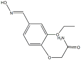 2-{2-ethoxy-4-[(hydroxyimino)methyl]phenoxy}acetamide Struktur