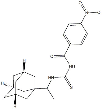 N-[1-(1-adamantyl)ethyl]-N'-{4-nitrobenzoyl}thiourea Struktur