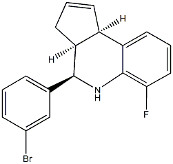 4-(3-bromophenyl)-6-fluoro-3a,4,5,9b-tetrahydro-3H-cyclopenta[c]quinoline Struktur