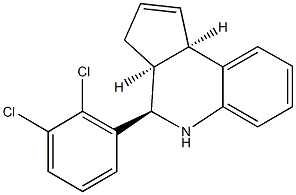 4-(2,3-dichlorophenyl)-3a,4,5,9b-tetrahydro-3H-cyclopenta[c]quinoline Struktur