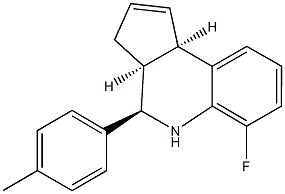 6-fluoro-4-(4-methylphenyl)-3a,4,5,9b-tetrahydro-3H-cyclopenta[c]quinoline Struktur