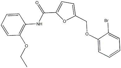 5-[(2-bromophenoxy)methyl]-N-(2-ethoxyphenyl)-2-furamide Struktur