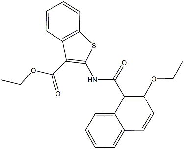 ethyl 2-[(2-ethoxy-1-naphthoyl)amino]-1-benzothiophene-3-carboxylate Struktur