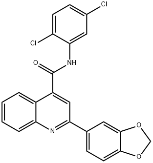 2-(1,3-benzodioxol-5-yl)-N-(2,5-dichlorophenyl)-4-quinolinecarboxamide Struktur