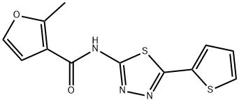 2-methyl-N-[5-(2-thienyl)-1,3,4-thiadiazol-2-yl]-3-furamide Struktur