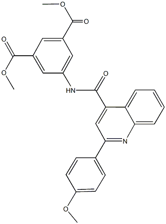 dimethyl 5-({[2-(4-methoxyphenyl)quinolin-4-yl]carbonyl}amino)isophthalate Struktur