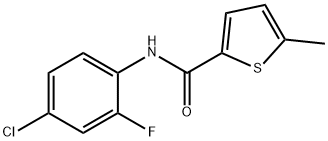 N-(4-chloro-2-fluorophenyl)-5-methylthiophene-2-carboxamide Struktur