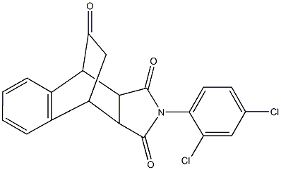 11-(2,4-dichlorophenyl)-11-azatetracyclo[6.5.2.0~2,7~.0~9,13~]pentadeca-2,4,6-triene-10,12,14-trione Struktur