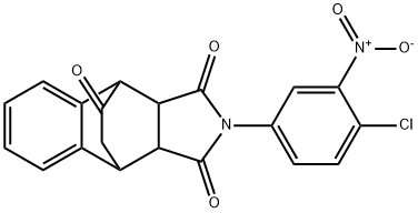 11-{4-chloro-3-[hydroxy(oxido)amino]phenyl}-11-azatetracyclo[6.5.2.0~2,7~.0~9,13~]pentadeca-2,4,6-triene-10,12,14-trione Struktur