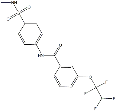 N-{4-[(methylamino)sulfonyl]phenyl}-3-(1,1,2,2-tetrafluoroethoxy)benzamide Struktur