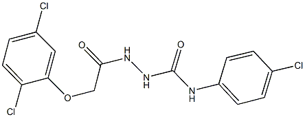 N-(4-chlorophenyl)-2-[(2,5-dichlorophenoxy)acetyl]hydrazinecarboxamide Struktur