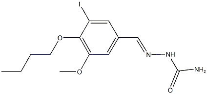 4-butoxy-3-iodo-5-methoxybenzaldehyde semicarbazone Struktur