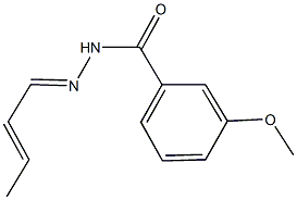 N'-(2-butenylidene)-3-methoxybenzohydrazide Struktur