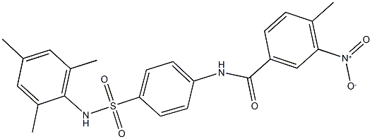 3-nitro-N-{4-[(mesitylamino)sulfonyl]phenyl}-4-methylbenzamide Struktur