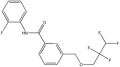 N-(2-fluorophenyl)-3-[(2,2,3,3-tetrafluoropropoxy)methyl]benzamide Struktur