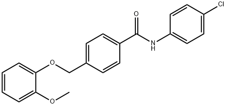 N-(4-chlorophenyl)-4-[(2-methoxyphenoxy)methyl]benzamide Struktur