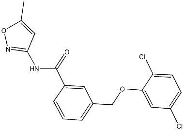 3-[(2,5-dichlorophenoxy)methyl]-N-(5-methyl-3-isoxazolyl)benzamide Struktur