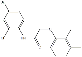 N-(4-bromo-2-chlorophenyl)-2-(2,3-dimethylphenoxy)acetamide Struktur